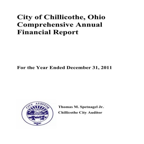 City of Chillicothe Comprehensive Annual Financial Report for 2011