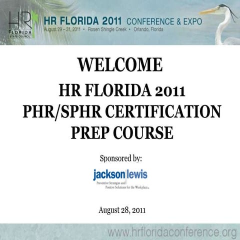 2011 certification prep workshop