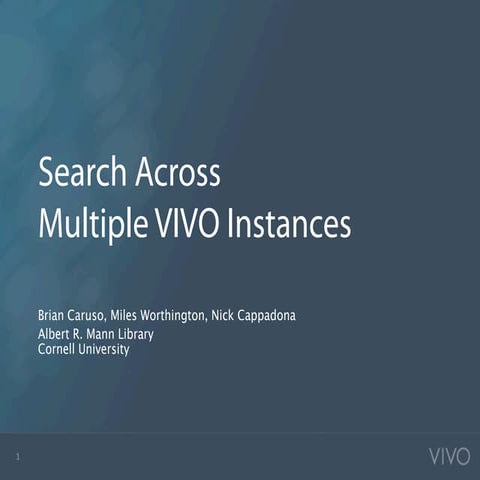 Search Across Multiple VIVO Instances