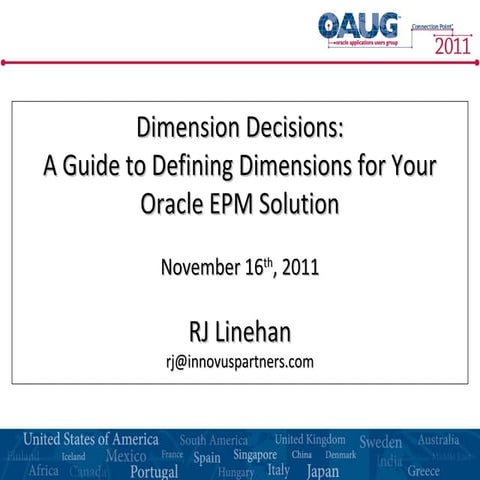 Dimension Decisions: A Guide to Defining Dimensions for Your Oracle EPM Solution
