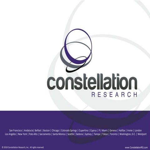 2011 Constellation Research's The Business Value Approach To Strategic HR by Amy Wilson