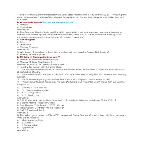 2011 current affairs 1