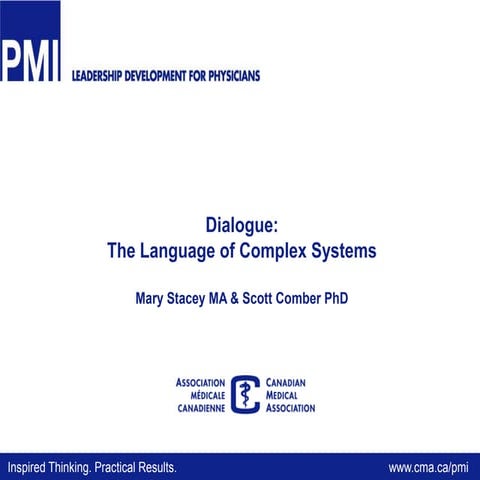 2011 dialogue   the language of complex systems v.2