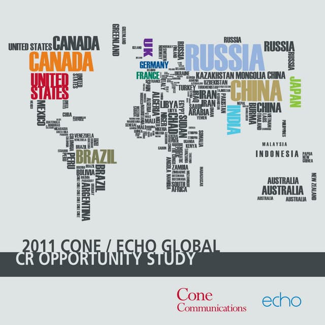 THE CORPORATE RESPONSIBILITY OPPORTUNITY - Echo Research - Cone Communication