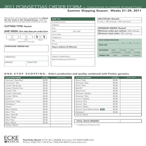Purchase Order Form Prom 2010 | PDF