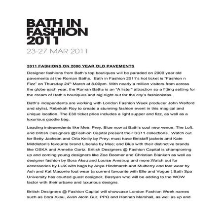 2011 fashions on 2000 year old pavements