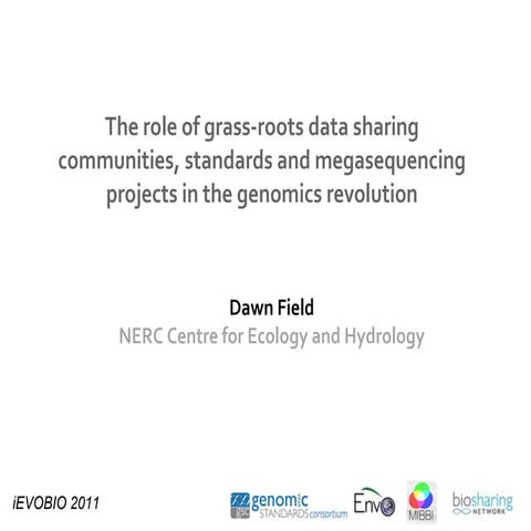 2011Field talk at iEVOBIO 2011