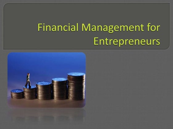 Financial Management for Entrepreneurs ~ Simplified