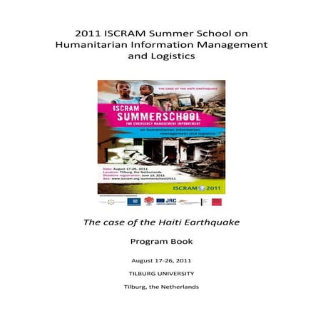2011 iscram summerschoolprogrambook