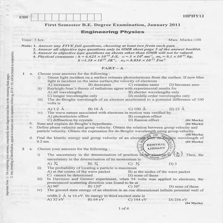 Physics Stream (2011-July) Question Papers  