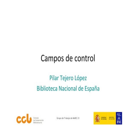 Campos de control. Pilar Tejero López