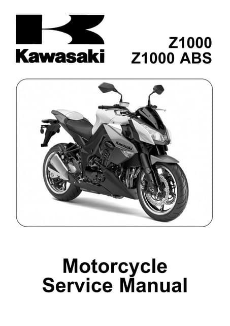 2011 kawasaki zr1000 db service repair manual | PDF