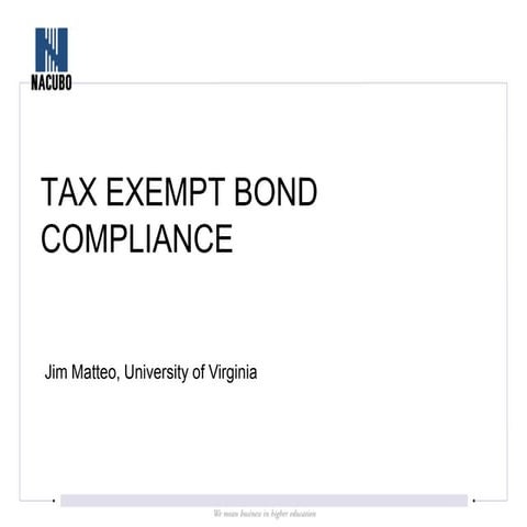 Tax Exempt Debt Compliance