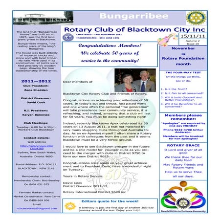 Bungarribee 2011 nov 15  issue 20