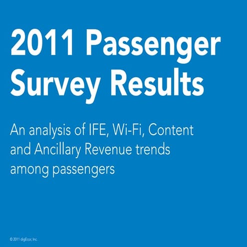 2011 Passenger Survey Results