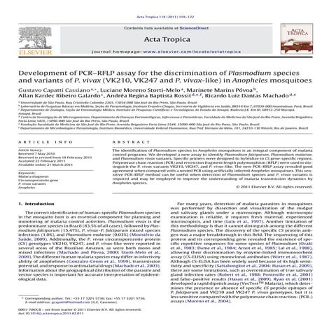 2011 pcr rflp to anopheles