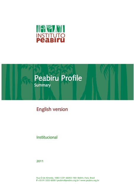 Perfil Institucional – Versão em Inglês