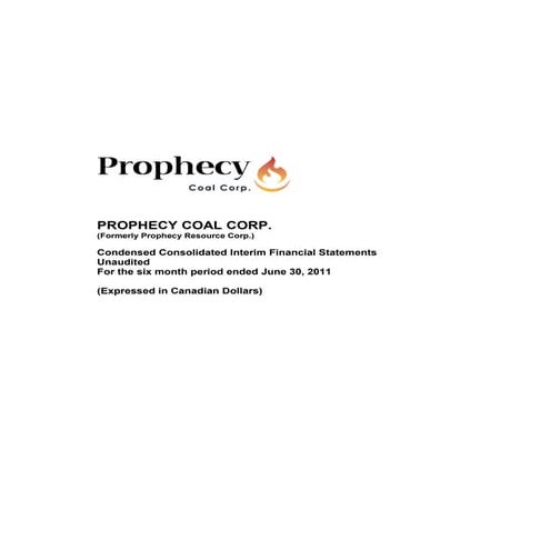 2011 Q2 MD&A & Interim Financial Statements