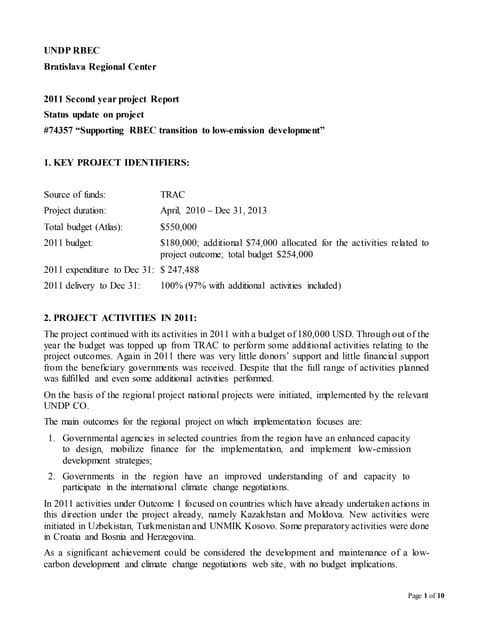 2011 report project supporting rbec transition 1