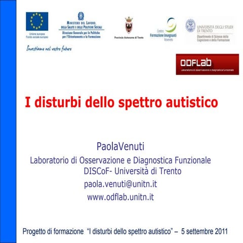 I disturbi dello spettro autistico
