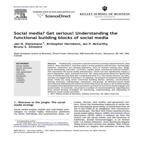 Social media? Get serious! Understanding the functional building blocks of so...