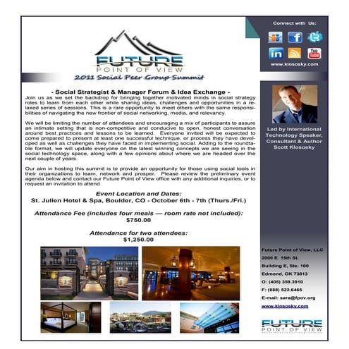 2011 Social Peer Group Summit 