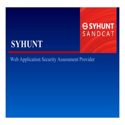 Syhunt Presentation 2011