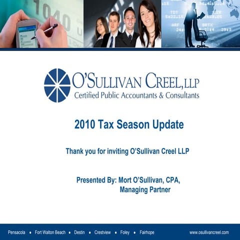 2011 Tax Tips from O'Sullivan Creel