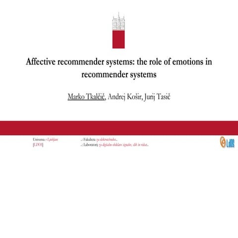 Affective recommender systems: the role of emotions in recommender systems