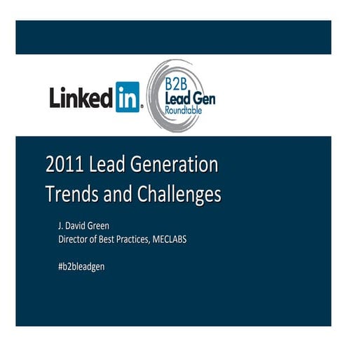 2011 trends and challenges