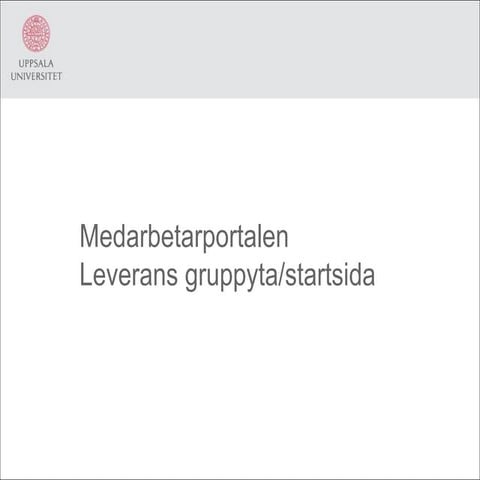 Beskrivning av leverans - Gruppytor