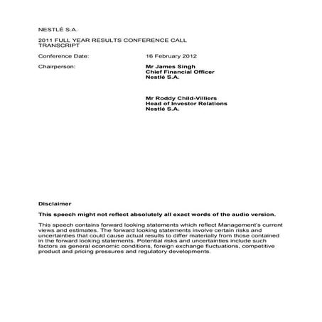 Feb 16 2012 Full-year results conference call script (James Singh)