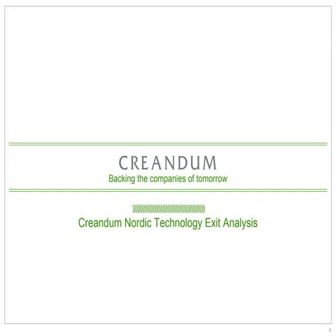 2012 02 creandum nordic exit analysis