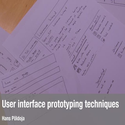 User interface prototyping techniques