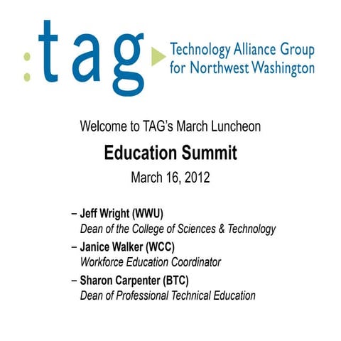 2012 March Luncheon: Education Summit