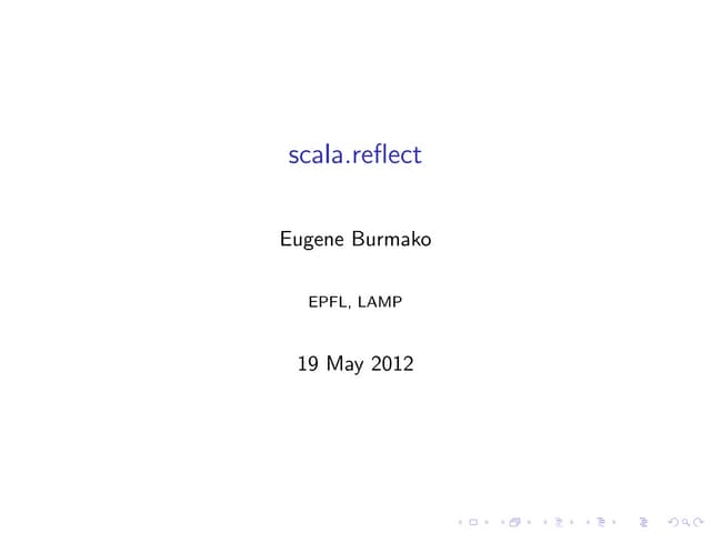 Евгений Бурмако «scala.reflect»