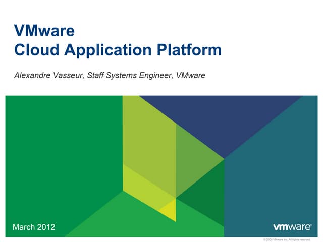 Cloud Foundry et le Cloud vu par VMware