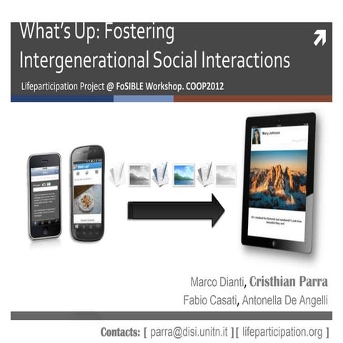 What’s Up: Fostering Intergenerational Social Interactions