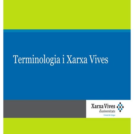 Terminologia i Xarxa Vives