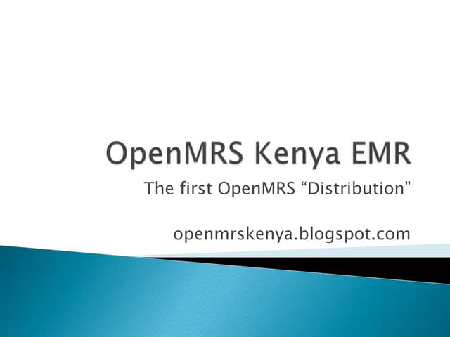 ITECH Kenya presentation on OpenMRS Developers Forum