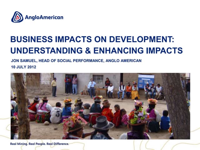 Anglo American: Business Impacts on Development