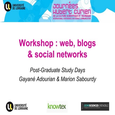 Workshop : web, blogs & social network
