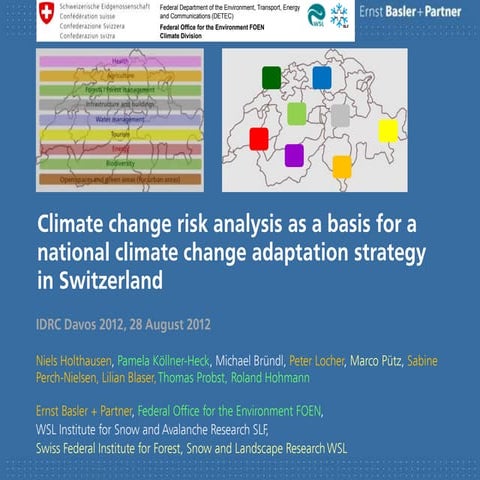 Climate change risk analysis as a basis for a national climate change adaptat...