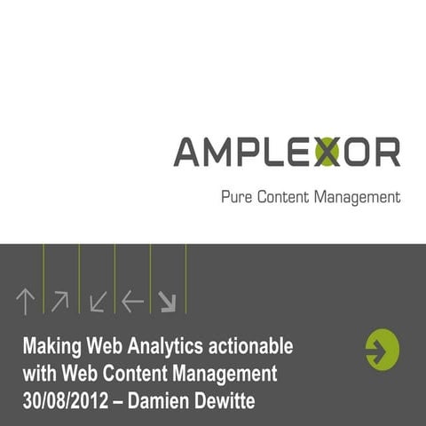 Making Web Analytics actionable with Web Content Management