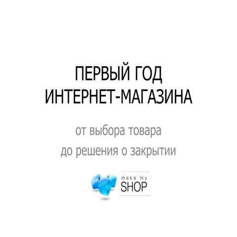 Первый год интернет-магазина