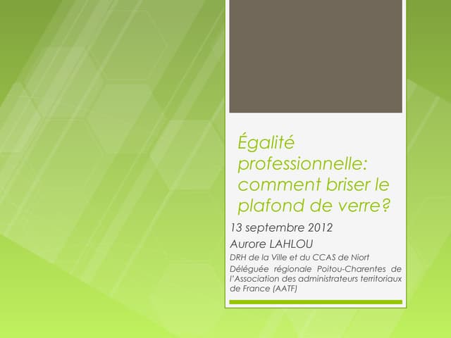 Ville de Niort pour l'égalite professionnelle