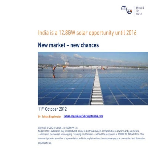The Indian Solar Market: New Market - New Chances