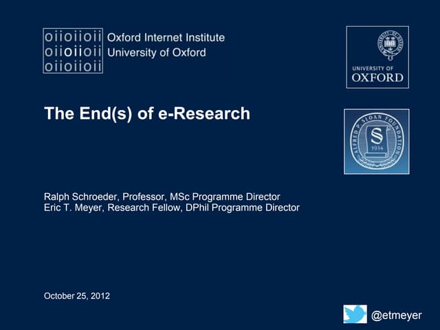 The End(s) of e-Research