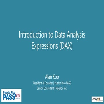 Introduction to DAX - Part 1