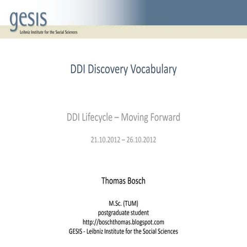 2012.10 - DDI Lifecycle - Moving Forward